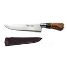Faca Churrasco e Cozinha Gaúcha 1010MRS 10'' Cabo Madeira e Chifre 3 Listras