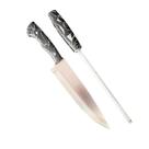 Faca Churrasco Inox Profissional Chaira e Bainha Couro