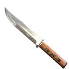 Faca Churrasco Pesca Tatica Com Lamina Inox e Cabo Madeira