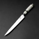 Faca Criolista SG Forjada Aço Carbono Polido com Cabo de Chifre de Cervo e Alpaca 11" (28cm)