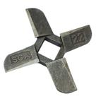 Faca cruzeta simples de moedor de carne boca 22 aço carbono Faca cruzeta simples de moedor de carne boca 22 aço carbono