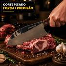 Faca Cutelo Açougueiro Cortar Churrasco Aço Inox 28,5cm