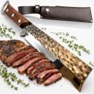 Faca Cutelo Artesanal Grande Inox Cabo Madeira Profissional