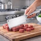 Faca Cutelo Machadinha Inox 6 Polegadas Profissional Açougueiro Medida 28cm Para Cozinha Churrasco A