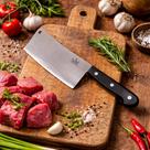 Faca cutelo machadinha para churrasco aço inox profissional