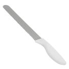 Faca De Confeiteiro Serrilhada Em Inox Cabo Branco Profissional Pães Bolos Tortas 10" 37cm Uny Home Faca De Confeiteiro Serrilhada Em Inox Cabo Branco Profissional Pães Bolos Tortas 10" 37cm Uny Home