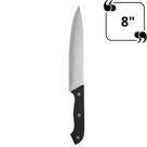 Faca de Cozinha Churrasco Carne Salada Legumes Inox 8 Polegadas Cabo Preto Útil Bazar Faca de Cozinha Churrasco Carne Salada Legumes Inox 8 Polegadas Cabo Preto Útil Bazar