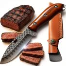 Faca De Cozinha Lâmina Afiada Com Cabo de Madeira Para Churrasco Camping Pesca
