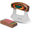Faca de cozinha MaHoo Pizza Mezzaluna Ulu Sharp Stainless