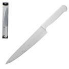 Faca de inox com cabo branco de plástico 37cm comprida para cozinha ou churrasco Faca de inox com cabo branco de plástico 37cm comprida para cozinha ou churrasco