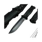 Faca De Lâmina Fixa Camuflada StrongArm Com Lâmina Preta 8Cr13Mov E Cabos De Borracha Para Caça