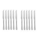 Faca de Mesa Churrasco Inox Resistente Serrilhada Elite 12un