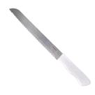 Faca de Pão Bolo Torta Lâmina Aço Inox 8 Polgadas 32,5cm Original Line Cabo Plástico Branco Cozinha Serra Serrilha