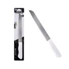 Faca de Pão Bolo Torta Lâmina Aço Inox 8 Polgadas 32,5cm Original Line Cabo Plástico Branco Cozinha Serra Serrilha QUANT