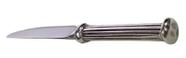 Faca de sobremesa de inox com cabo de estanho modelo Dórica (FS07) - JOHN SOMERS ESTANHOS