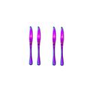 Faca de Sobremesa Furta Cor Talher Metal Inox Jogo 4un