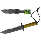 Faca esportiva com bainha 8" lâmina preta cabo verde xv3404 Faca esportiva com bainha 8" lâmina preta cabo verde xv3404