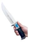 Faca Esportiva G61 Aço Inox 440 Cabo Madeira Bainha Nylon Lâmina 17cm
