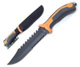 Faca Esportiva Xingu XV2907 Cabo Laranja Lâmina Negra + Bainha