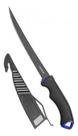 Faca Fileteira para Peixes e Churrasco Marine Mfk9t 35cm Aço Inox Teflon Bainha Preto e azul