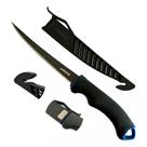 Faca Fileteira Pesca Marine Sports FK05B 4" Lâmina Aço Inox com Bainha Protetora