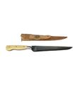 Faca Forjada Solteira 10" em Aço Carbono 1070 Cabo Full Tang de Osso
