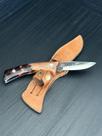 Faca Fox SG Inox 420C 3” Cabo Madeira e Resina Artesanal com Bainha