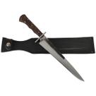 Faca Javalizeira Artesanal Full Tang 10" Aço Carbono 5160 Cabo de Madeira e Bainha de Couro D'Avila