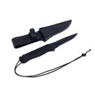 Faca Militar Arkhip Tática 4'' Preta Cabo c/ Corda Bainha