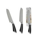 Faca para Carne Congelada 8'' Inox Cabo Borracha Preto Casita