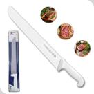 Faca Para Cozinha 35,6cm Master Chef Carnes Churrasco Cabo Branca Lamina Inox 14" Mundial
