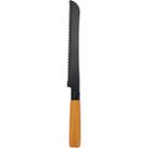 Faca Para Pão 8" Inox Premium Wood Black Cabo Madeira