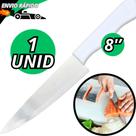 Faca Peixeira 8" Profissional Cabo Branco Para Cozinha Churrasco Restaurante Buffet