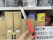 Faca Pequena Laranja Neon - Utensílio de Cozinha Tupperware