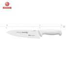 Faca Prof Cozinha Branca Aço Inox 8" Triangular Mundial 5510-8