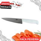 Faca Profissional Aço Inox Cozinha Churrasco Peixeira Cabo Branco 7''