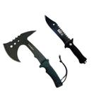 Faca Rambo + Machadinha Viking Pesca Camping Sobrevivencia