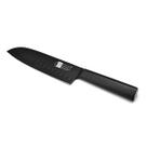 Faca Santoku Preta Em Aço Inox Cortar Vegetais Frutas Carnes