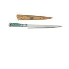 Faca Solteira 9" em Aço Inox Pescador com Cabo Zamak Cor Verde