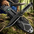 Faca Tática A025 Militar Sobrevivência Com Bússola Pederneira Apito E Quebra Vidro Kit Camping Tátic