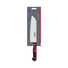 Faca Tramontina Santoku Inox Madeira Polywood 7'' Vermelho