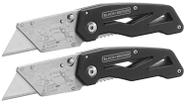 Faca Utilitária BLACK+DECKER Dobrável com Clipe de Cinto (2 Unidades)