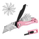 Faca utilitária dobrável WORKPRO Pink Ribbon com 15 lâminas