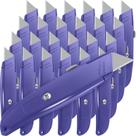 Faca utilitária retrátil Box Cutter Reginary, 20 unidades, roxa