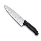 Faca Victorinox Chef Swiss Classic, Lâmina com Sulcos Extremamente Afiada, 20 cm, Preta, 6.8083.20G