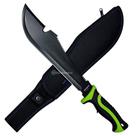 Facão Robusto Serrilhado 49cm para Camping, Jardim e Roça com Bainha de Nylon SLKK47