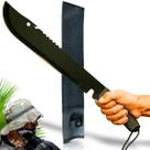 Facão Tático Militar Full Tang Serrilhado 48cm Com Bainha