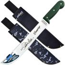 Facão Tramontina INOX 12 Polegadas para Camping Lâmina de Aço Inoxidável Cabo de Polipropileno Verde + Bainha Camuflada