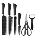 Facas Antiaderente Aço Inox 6 Peças Gourmet Jogo