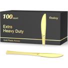 Facas descartáveis Dealusy Heavy Duty Gold 100 unidades